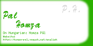 pal homza business card